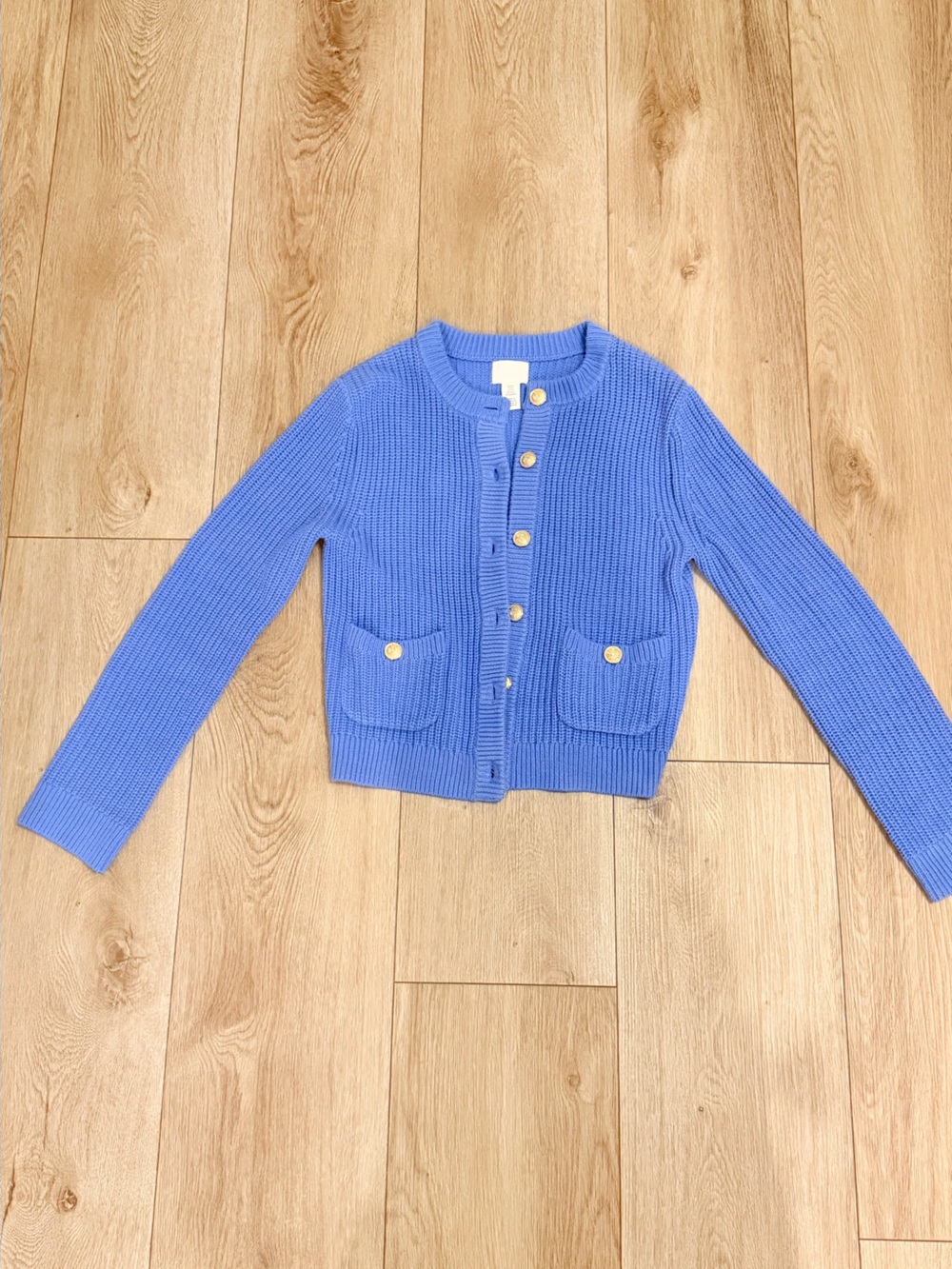 H&M Light Periwinkle Knit Sweater with Yellow Tag